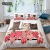 Home Living Luxury 3D Heart Cat Bedding Set Duvet Cover Set Pillowcase Kids Bedding Set Queen And King Eu/Us/Au/Uk Size