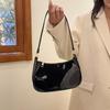 Women's Patent Leather Handbag Versatile Fashion Shoulder Casual Commuting Bags Girl Brand Designer Zipper Handbag