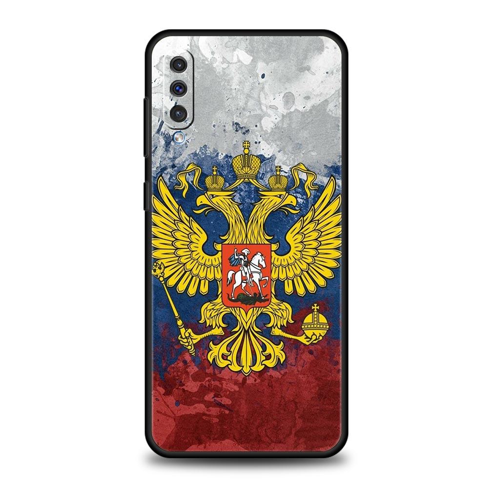 Phone Case For Samsung A56 A36 A26 A24 A12 A14 A16 A50 A70 A20E A20S A10S A22 A40 A34 A54 A42 A52 5G A04s A06 Cover Russian Flag