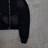 Unisex oversized mikina s 3D grafickým potiskem Streetwear Hip Hop styl Volný střih Černá mikina Pro teenagery i dospělé