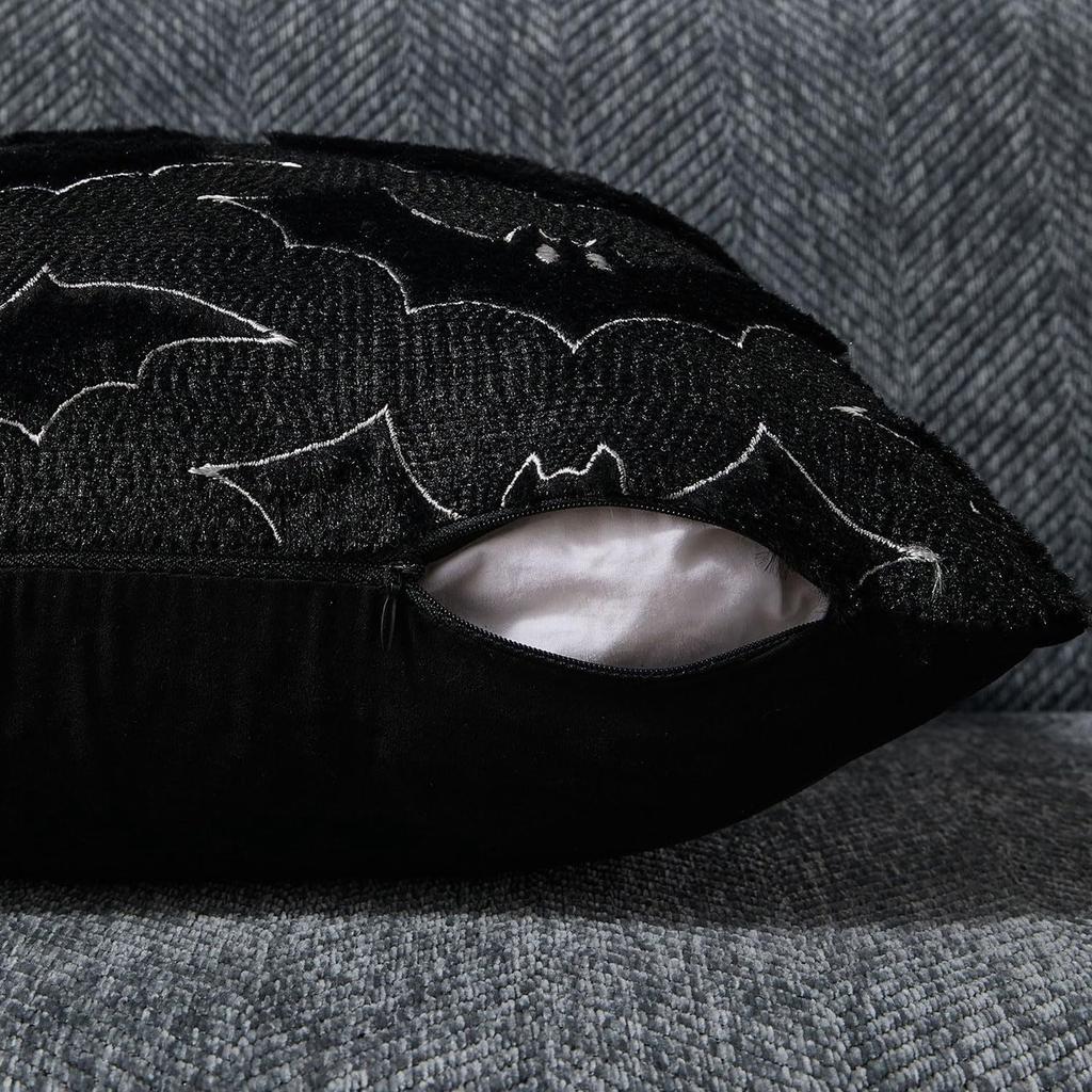 Plüsch Kissenbezug mit Kürbis Stickerei Halloween Dekoration