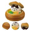 Ornament Crafts Exquisite Realistic Resin Cat Sandwich Bread Ornament for Cake Topper