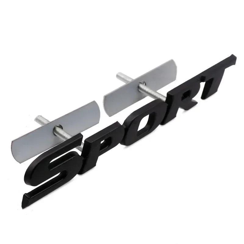 3D Metal Sport Letter Front Grille Car Emblem Badge Decal Sticker For Jeep Toyota Highlander Corolla Rav4 Yaris Car Accessories