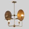 Mid Century 4-Light Brass Sputnik Chandelier Handmade Raw Brass Pendant or Wall Mount Light Fixture  Modern Lighting