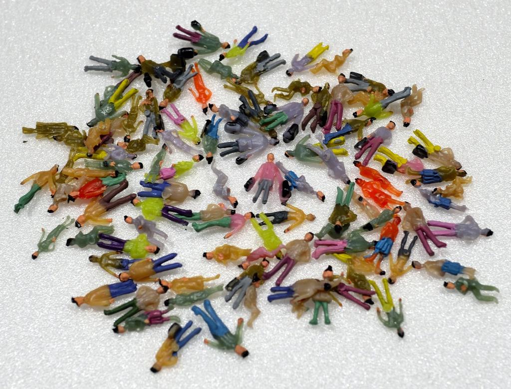 N Gauge Doll Miniature Car Random Set 10 Miniature Scale Perfect for Railway Architectural (100 Dolls, Cars) 1/150 Dioramas, Models, Models, Etc.