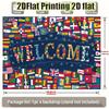 2D Global Country Flags Welcome Photo Booth Background Cloth