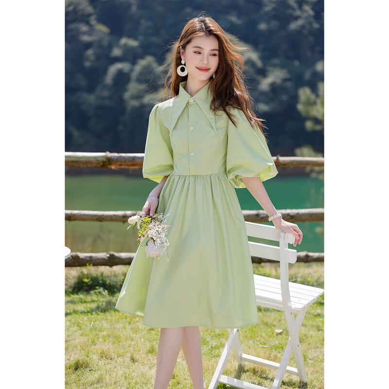 

Mocana Women s French Style Short Sleeve Midi Shirt Dress 2XL