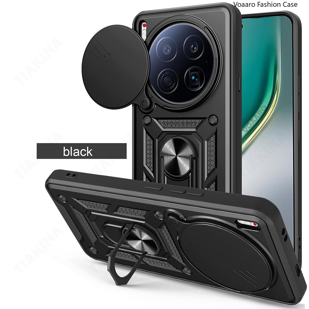 Slide Lens Armor Funda for Tecno Camon 40 Premier Case for Tecno Camon 40 Premier Case Magnetic Ring Stand Holder Cover Capa