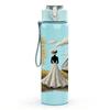1PC Bride Girl Under Tree Train Scene Print 750ml Color Plastic Sports Water Bottle Leakproof Flip Straw Lid Suitable for Sports Office Home Use
