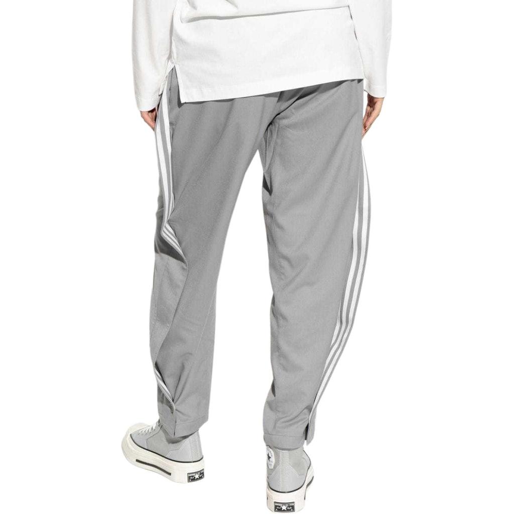 Y-3 Side Stripe Drawstring Cuffed Knit Joggers Unisex Joggers Gray JE3452