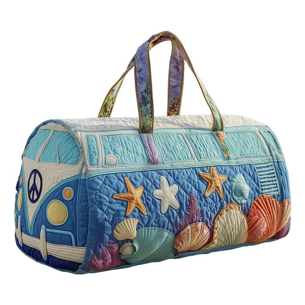

Quilted Cotton Quilted Travel Bag Hippie Vibe 3D Design Printed Yoga Bag Frog Pattern Mushroom Print Duffle Bag Overnight Stay
