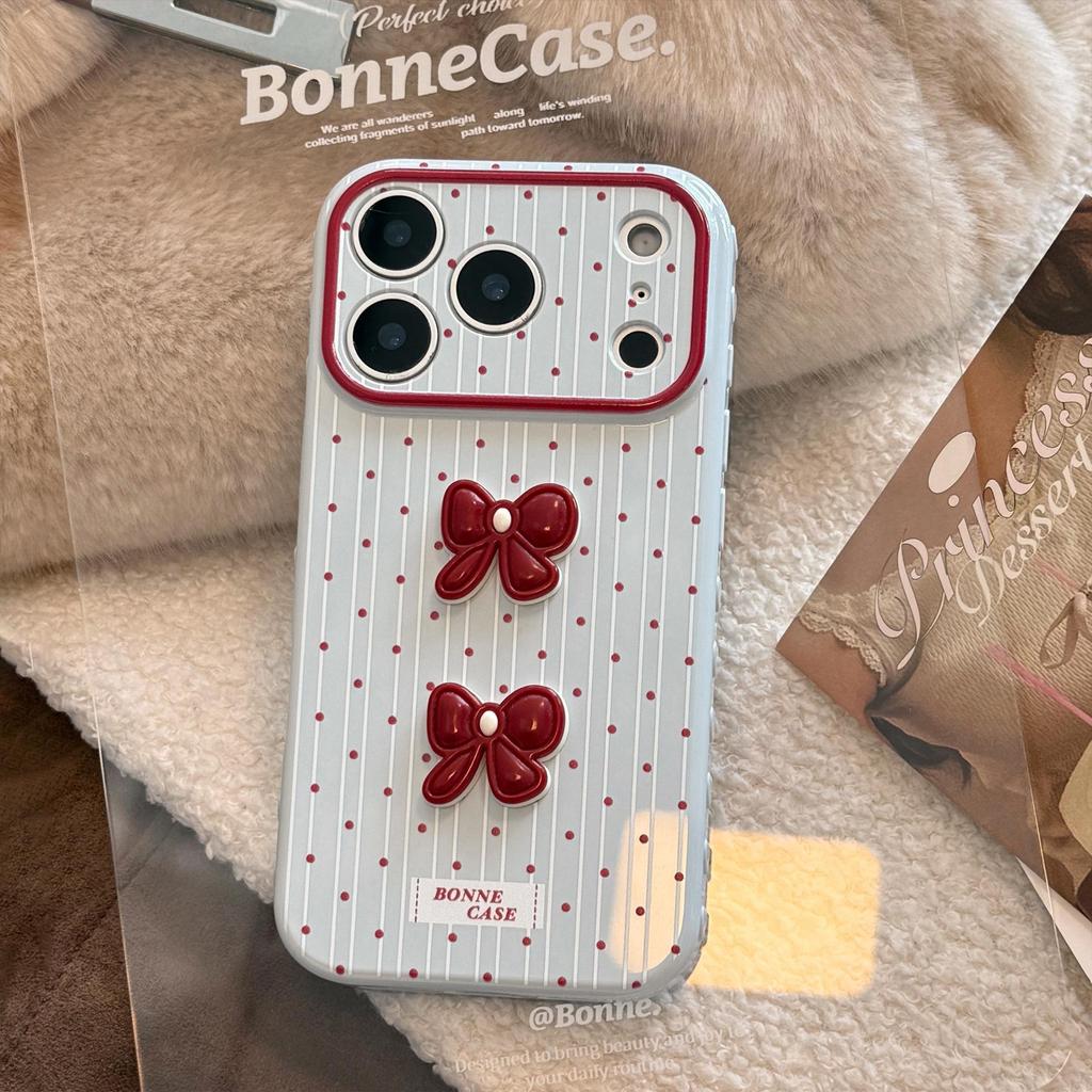 Creative 3D Bow Phone Case for iPhone 15, iPhone 16, iPhone 17 Pro Max