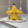 1Pc Creative Plastic Pen Holder Star Shaped Waterproof Electric Toothbrush Holder Space Saving Portable Toothbrush Storage Rack