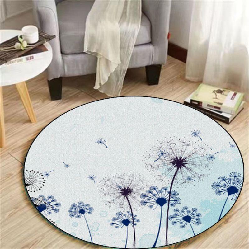 Crystal Velvet Simple Round Floor Living Room Bedroom Office Sofa Carpet Washable Dirt-resistant Non-slip Floor Cushion