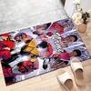 Custom Mighty Morphin Power Rangers Mat Personalized Name, Polyester Washable Indoor Entryway Rug, Gift for Christmas, Easter, Thanksgiving Day