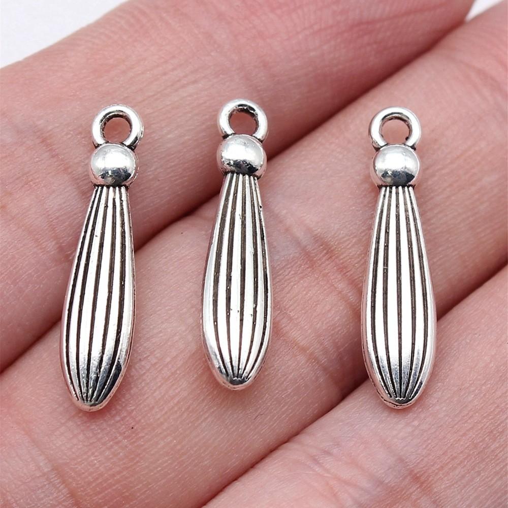 Mărgele cu capăt sertizat și pandantiv conic, accesorii, piese, bijuterii masculine, ornamente estetice masive