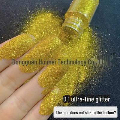 Ultrajemný 0,1 MM Lesklý Zlatý Trblietavý Prach na Nechty pre Quicksand Flow, DIY Kvapací Lep, Jemný Piesok, Akryly, Cibuľový Prášok