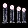Large Egg-Free Penis Transparent Jelly Crystal Simulation Small and Medium Wear Adult Female Masturbation Stick Dildo