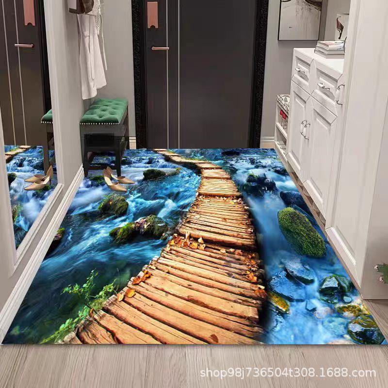 3D Carpet Household Entrance Door Mat Floor Mat Dirt Resistant Anti Slip Wear-resistant Floor Mat