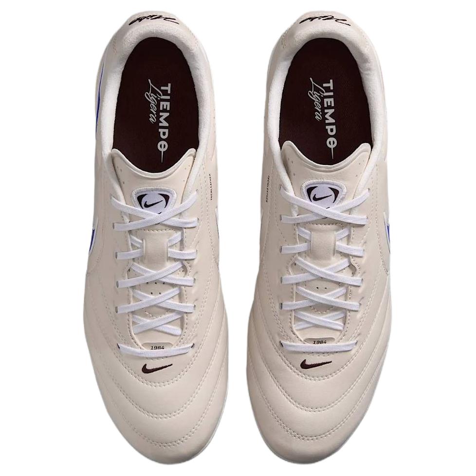 Nike Tiempo Ligera Pro FG Low Chalk White Unisex Cleats Tan Racer-Blue HQ3158-101