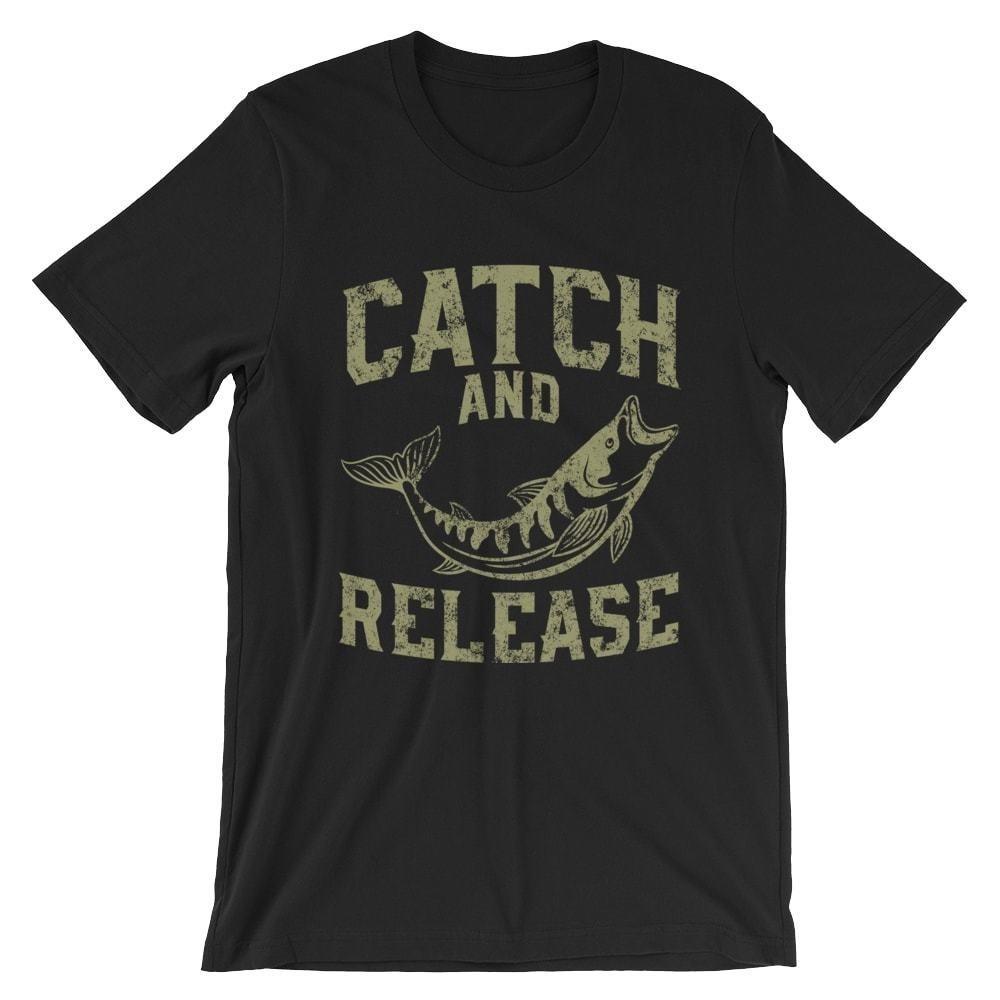 

Catch And Release-2 T-Shirt. Fishing Fisherman 100% Cotton Premium Tee NEW XL