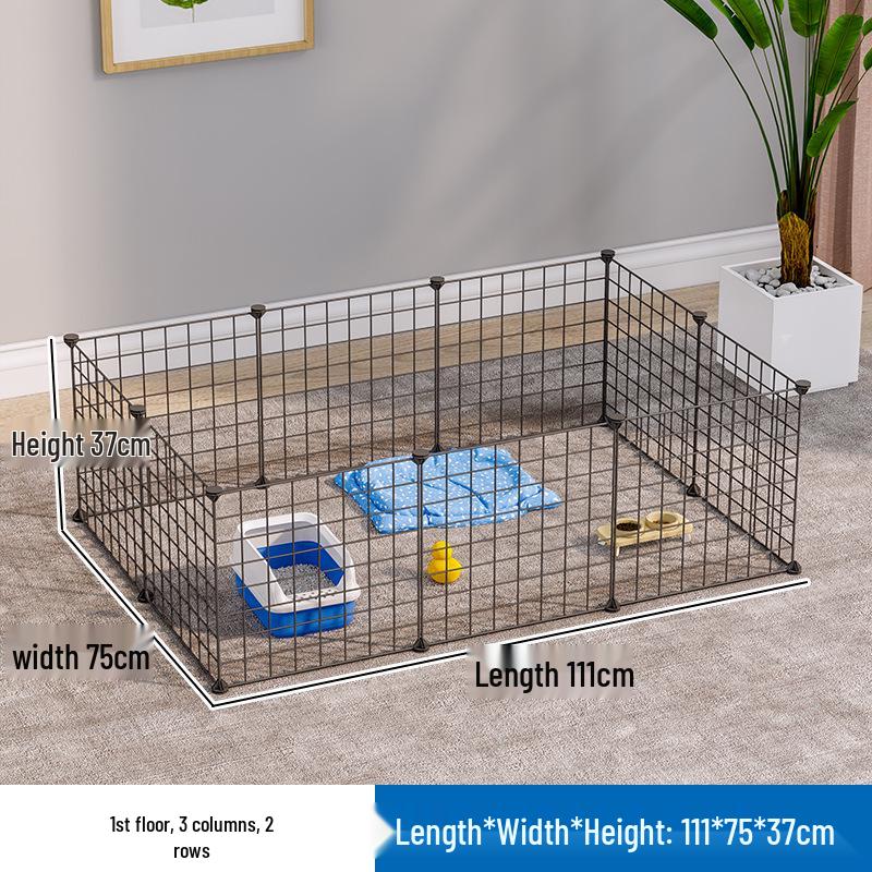 Free Assembly Indoor Pet Fence Barrier: Iron Mesh Anti-Escape Dog Stopper Fence.