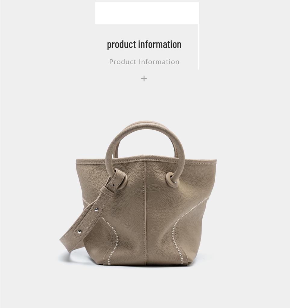 Niche 2024 Women's Market Basket Soft Leather Shoulder & Crossbody Tote Bag
