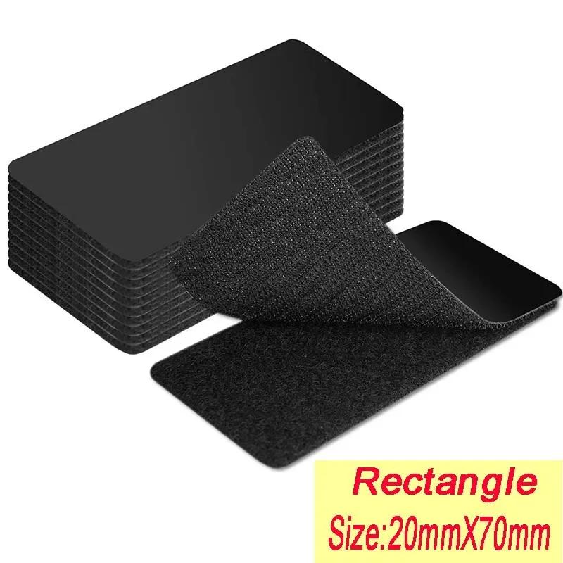 100 Stück doppelseitig Haushalt Gebrauch Klettverschluss Schwarzes Pad Fixierflicken Doppelseitige Matte Griffband Selbstklebend DIY Bekleidung
