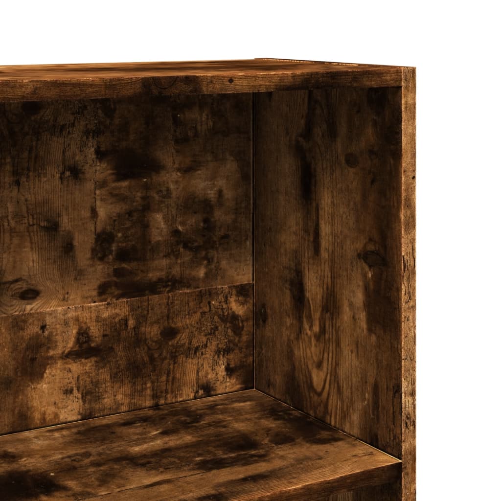 Vidaxl Regał, Przydymiony Dąb, 40X24X143 Cm, Materiał Drewnopochodny
