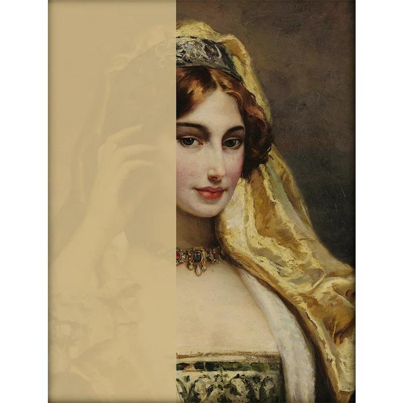 Altered Art Vintage Woman Portrait Oil Painting Canvas Prints Retro Eclectic Wall Art Poster Bedroom Wall Canvas Painting Decor