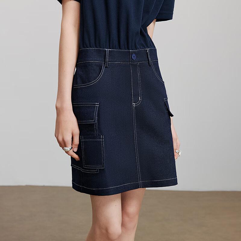Chuyu Retro Patchwork Denim Mini Dress