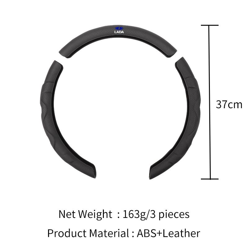 Car accessories Non slip breathable PU leather steering wheel cover For Lada Priora Sedan Sport Kalina Granta Vesta Niva Largus