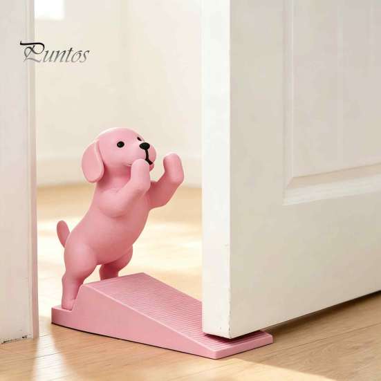 Heavy Duty Door Stop Cute Dog Stopper, 3D Printed Wedge Stopper for Bottom of Door, Non-Slip Holder, Decorative Bedroom Room Accessory