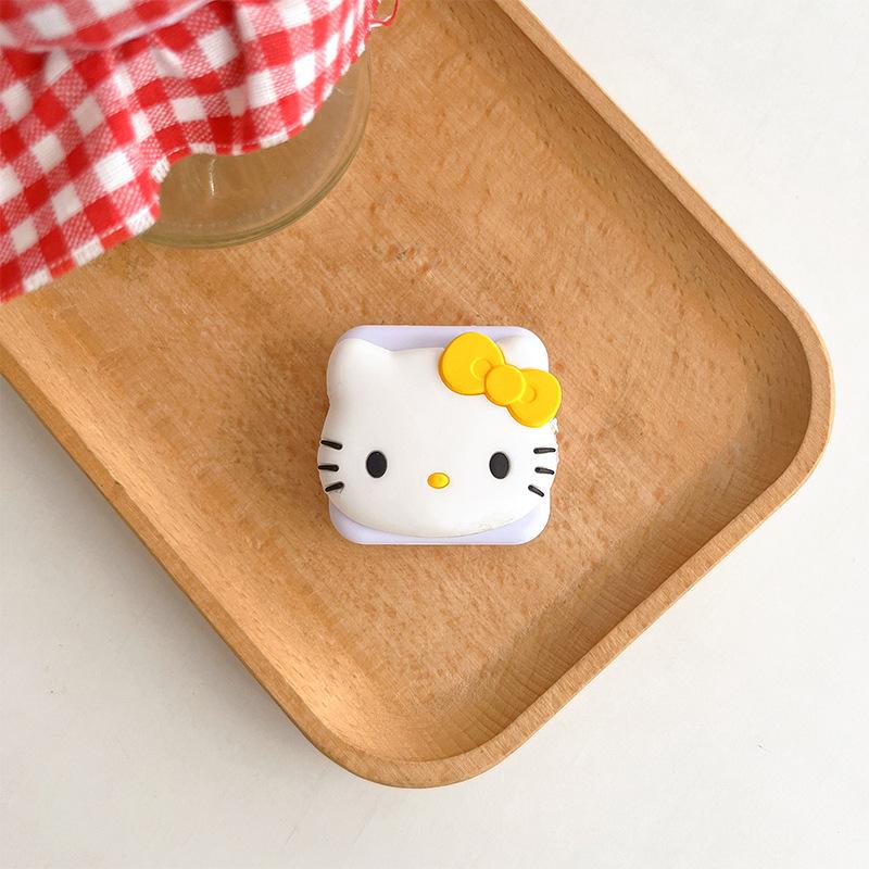 Cartoon Cat Flip Mirror Mobile Phone Airbag Bracket Back Sticker Retractable Drama Desktop Bracket Portable