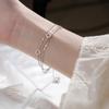 925 Silver Three-Layer Chain Circle Bracelet For Women Simple Exquisite Gift Wedding Accessories