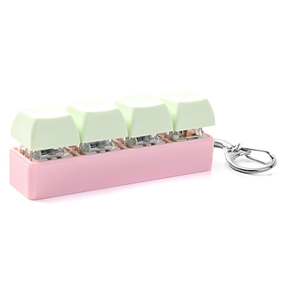 Click Sound Fidget Keyboard Toy 4 Keys Clicker Keychain Relaxing Keycap Keychain Kids