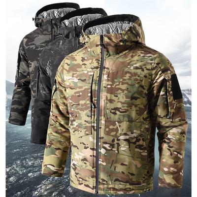 Winter Cotton Coat Outdoor Clothing Durable Wear-Resistant Short Camouflage Jacket Windproof Warmth All Terrain Men’s Winter Jacket