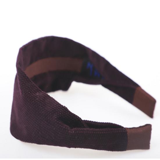 SAIMI JEON SAIMI SIGNITURE CORDUROY HAIR BAND burgundy