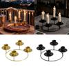 Four Arm Iron Candlestick Holder Creative Decorative Centerpiece Candle Stand Stylish Home Ornament for Wedding Party Dining