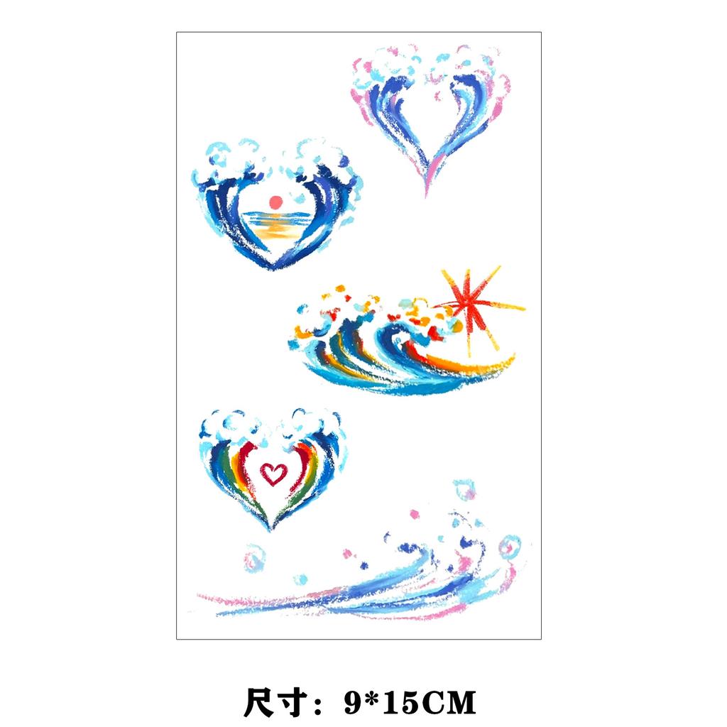Dopamine Color Butterfly Animal Love Star Fireworks Small Picture Finger Tattoo Sticker