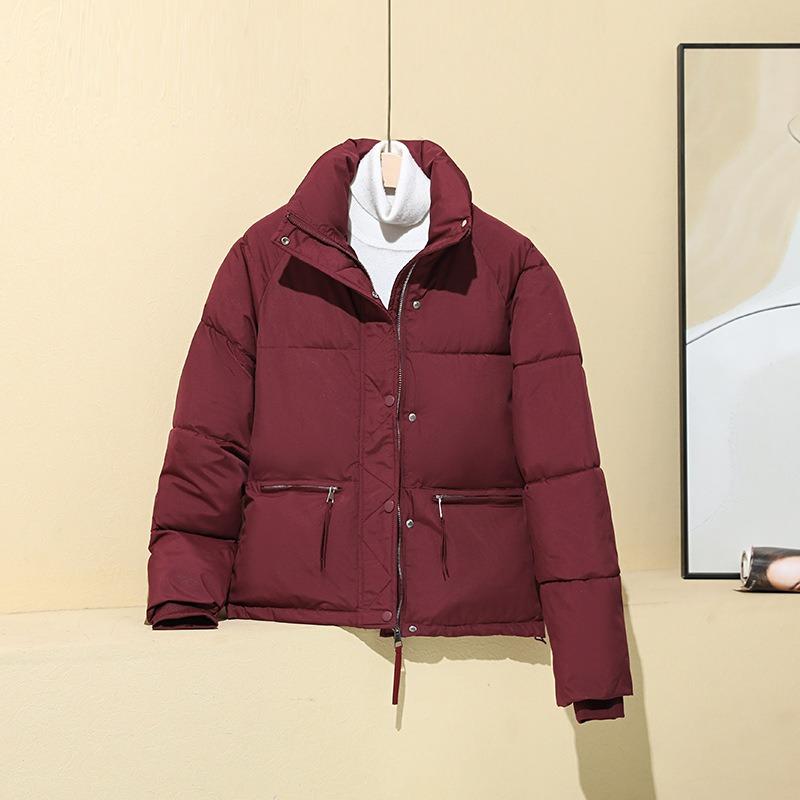 Cotton clothes women's winter new down cotton-padded clothes short stand-up collar small bread clothes fashionable thickened coat tide