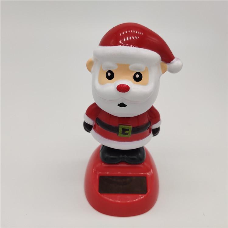 

New Christmas Series Swinging Solar Doll Car Ornament Creative Santa Claus Snowman Moose Solar Swinging Doll Desktop Decoration