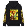 Anime Chainsaw Man Letter Logo Zipper Hoodies Cartoon Denji Streetwear Long Sleeve Women Winter Sweatshirts Zip Up Jacket Coats
