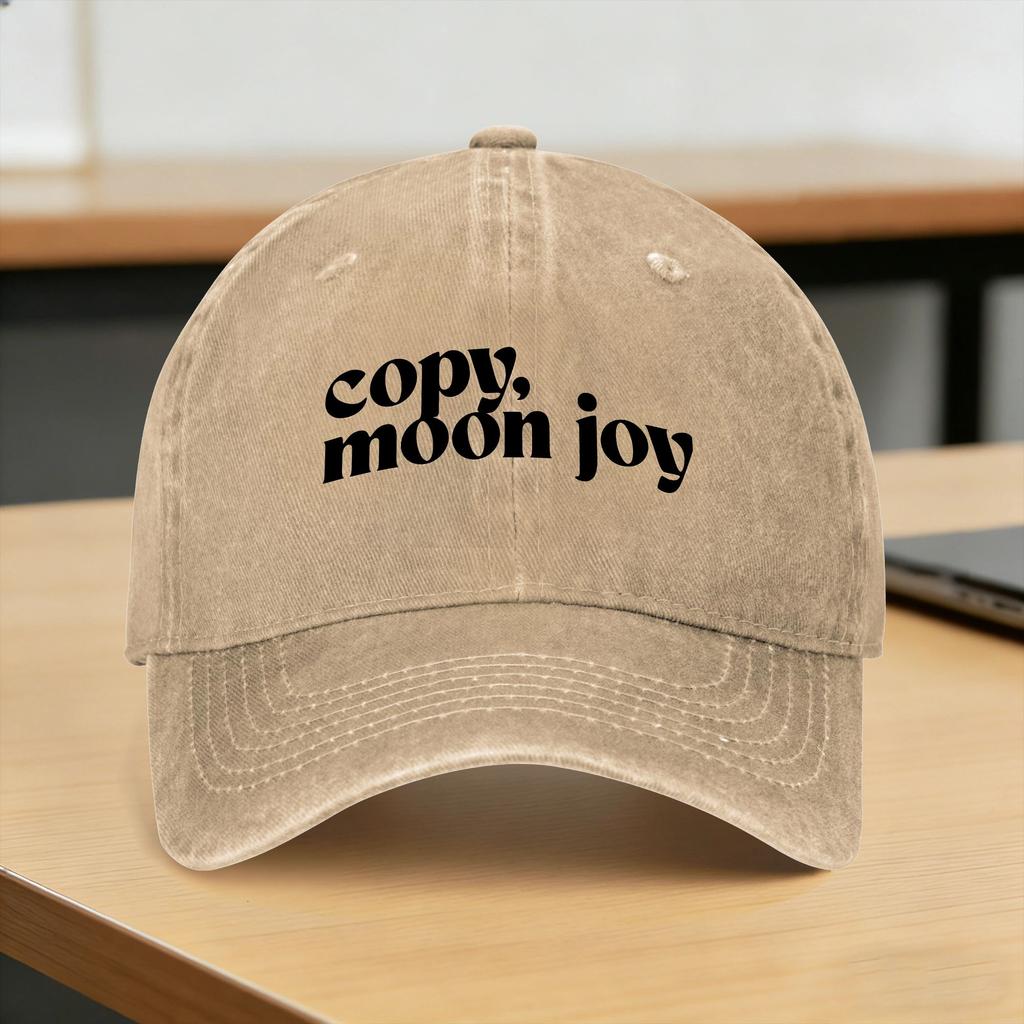 Copy Moon Joy Baseball Cap Sun Artemis II Outdoor Sport Breathable Washed Trucker Hat Unisex Unisex yk Retro Design Snapback Cap