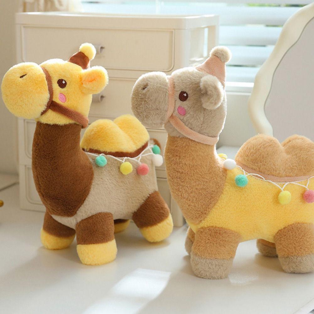 PP Cotton Desert Animal Soft Plush Stuffed Toy Camel Cartoon Camel Shaped Doll  Birthday Gift