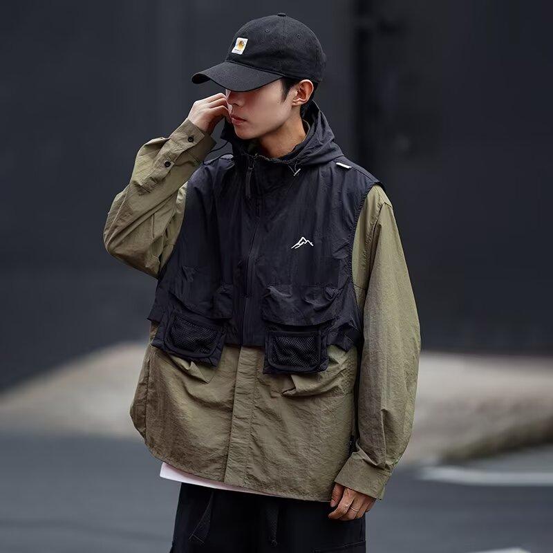 2024 Letter Long Sleeve Shirt Japanese Hong Kong Style Ins Loose Shirt Boys Summer Trendy Versatile Casual Coat