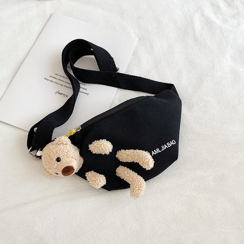 20255 Printed Letter Cute Bear Crossbody Bag