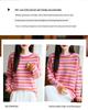 Women's Colorful Striped Wool Knitwear Top - 2025 Autumn/Winter, Long Sleeve, Loose Fit, Trendy Cashmere Base Layer