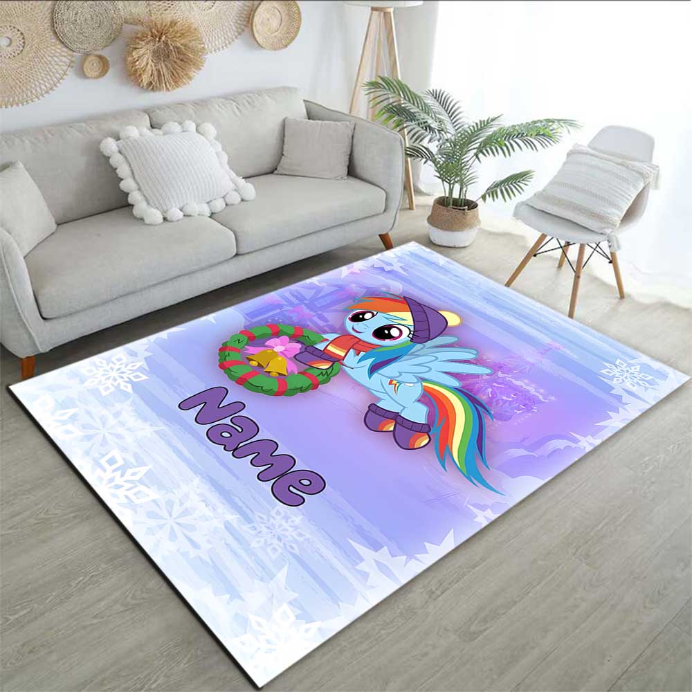 Little Pony (9) Customize your name rug, office chair cushion, home bedroom living room gift.