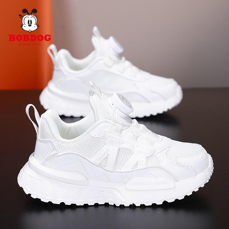 Babu bean children's shoes boys' shoes 2025 new spring and autumn middle and older children's rotating breathable shoes